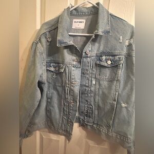 Old Navy Women's Light Blue Denim Jacket xl